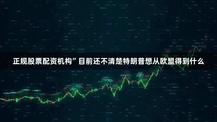 正规股票配资机构”目前还不清楚特朗普想从欧盟得到什么